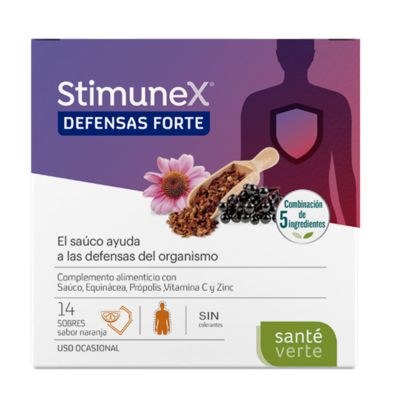 Sante Verte Stimunex Defensas Forte 14 sobres 5 g Sabor Naranja