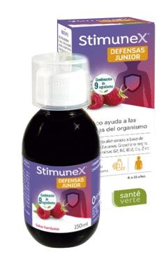 Sante Verte Stimunex Defensas Junior Solucion Oral 1 Envase 150 ml Sabor Frambuesa